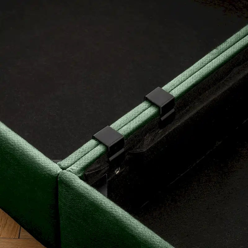Canapé modulable 2 places en chenille de 75,5 po avec coffre de rangement, combinaison à assembler soi-même