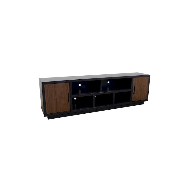 Meuble TV de 216 cm (pour téléviseurs jusqu'à 241 cm) — Aucun assemblage requis, finition noyer noir