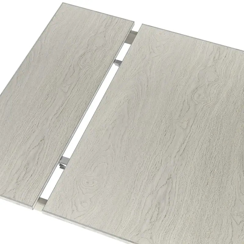 Table à manger extensible rectangulaire moderne en bois massif de 94 pouces