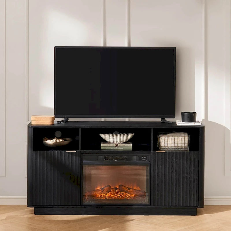 Meuble TV avec cheminée électrique 59 pouces
