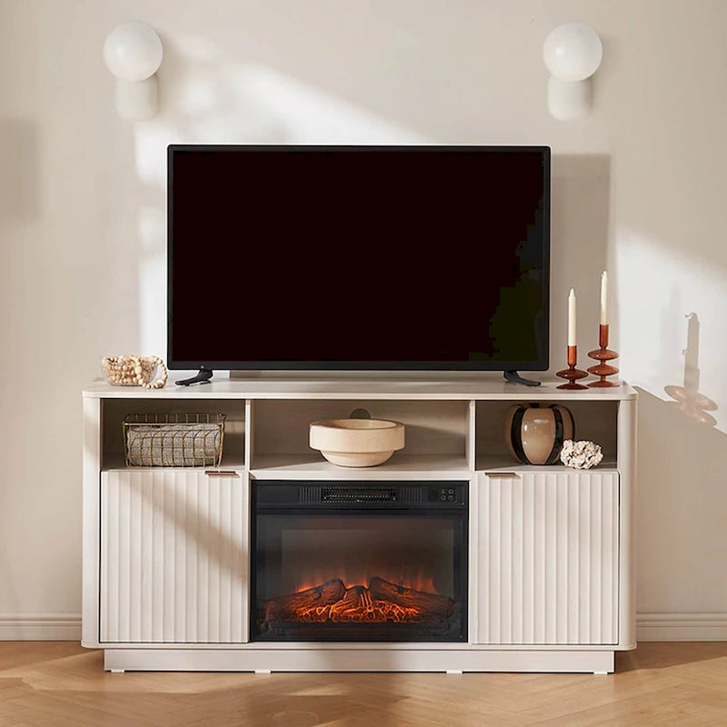 Meuble TV avec cheminée électrique 59 pouces