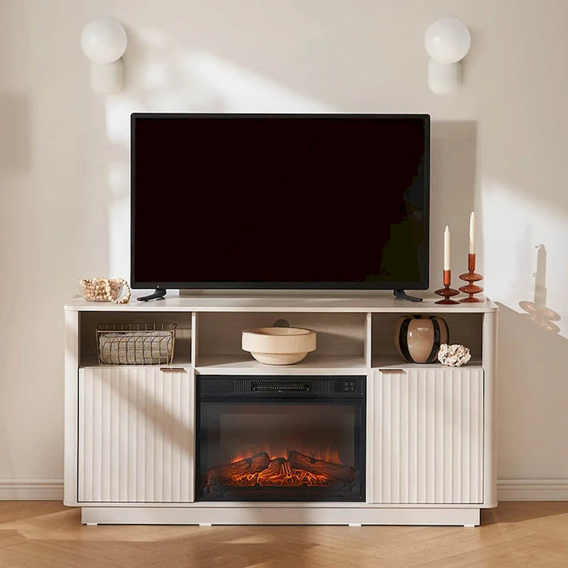 Meuble TV avec cheminée électrique 59 pouces