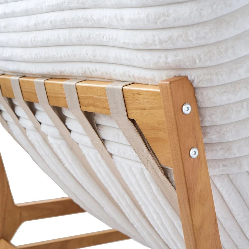 Fauteuil poire grand format, fauteuil poire moelleux avec cadre en bois massif, chaise longue confortable avec rembourrage en duvet