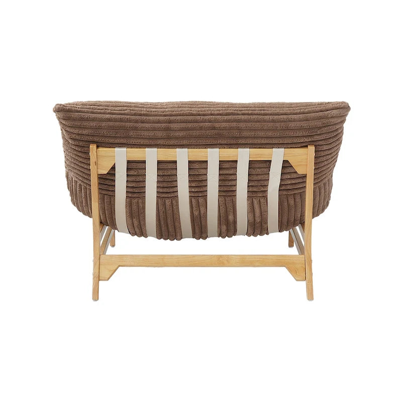 Fauteuil poire grand format, fauteuil poire moelleux avec cadre en bois massif, chaise longue confortable avec rembourrage en duvet