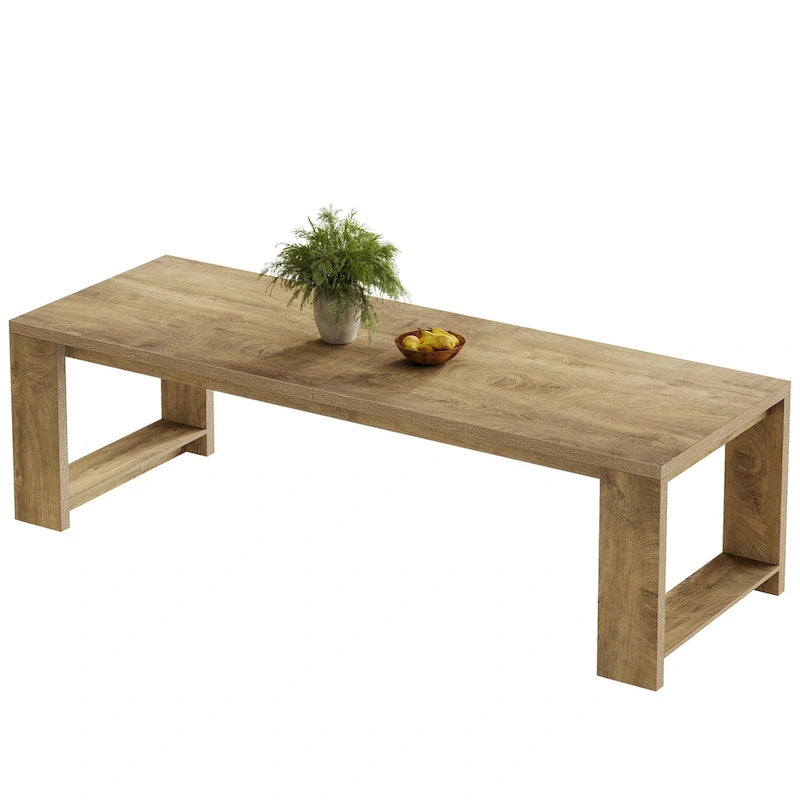 Table à manger de ferme en bois de 220 cm pour 6 à 8 personnes