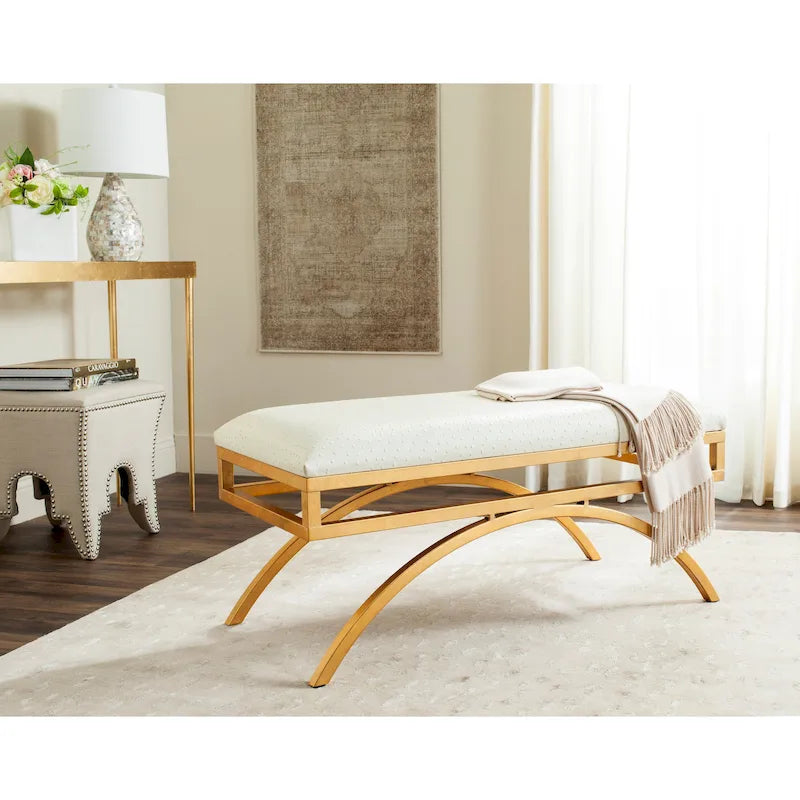 Banc courbé de luxe moderne — 38 x 18 x 18,3 — Largeur 38 x Profondeur 18 x Hauteur 18