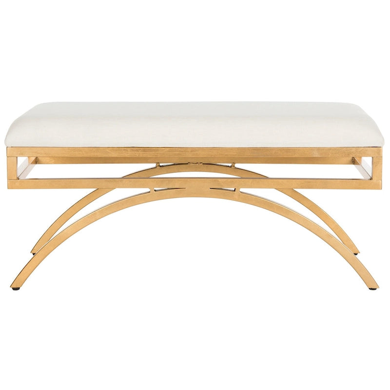 Banc courbé de luxe moderne — 38 x 18 x 18,3 — Largeur 38 x Profondeur 18 x Hauteur 18
