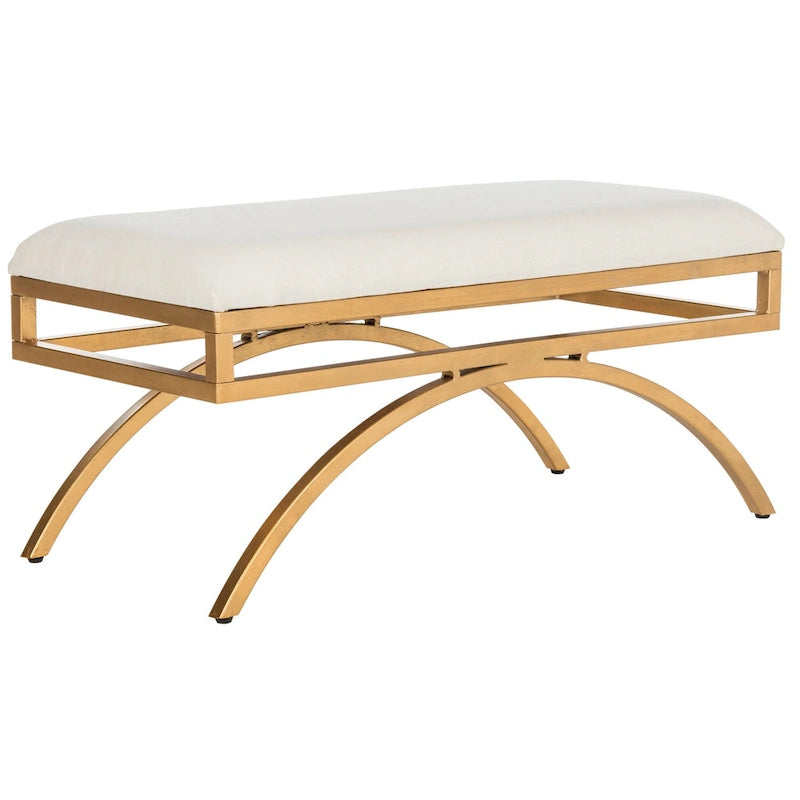 Banc courbé de luxe moderne — 38 x 18 x 18,3 — Largeur 38 x Profondeur 18 x Hauteur 18