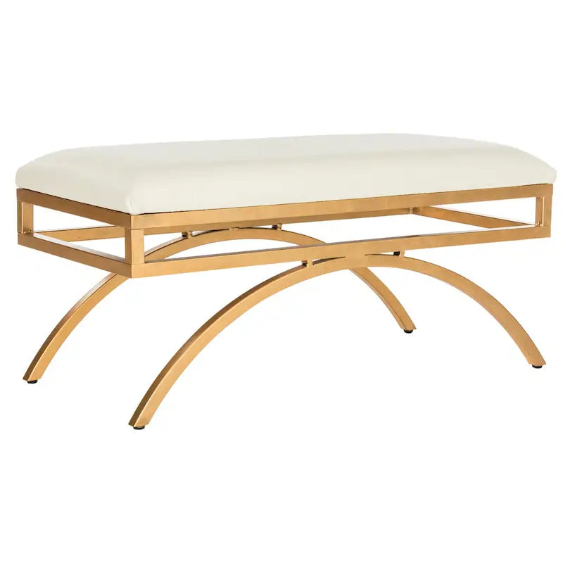 Banc courbé de luxe moderne — 38 x 18 x 18,3 — Largeur 38 x Profondeur 18 x Hauteur 18