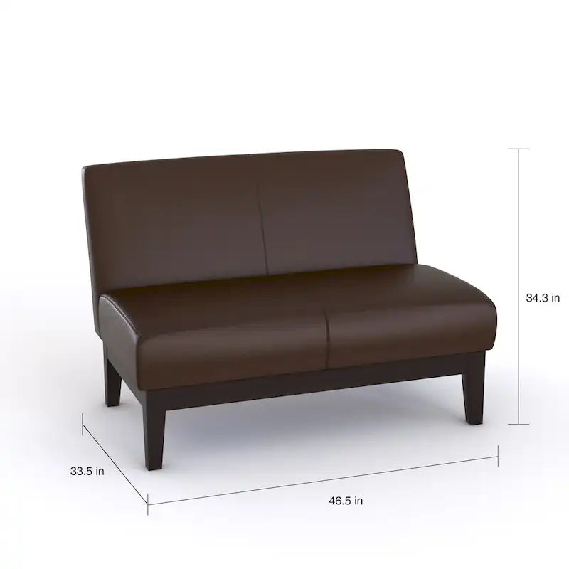 Canapé double en cuir artificiel