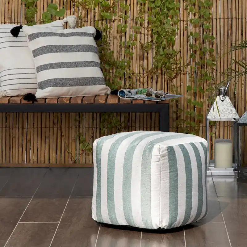 Pouffe Carré Moelleux d'Intérieur/d'Extérieur de 45 x 45 cm