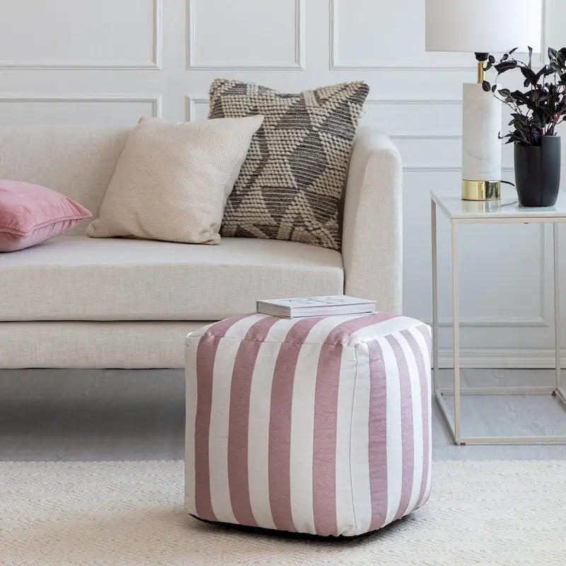 Pouffe Carré Moelleux d'Intérieur/d'Extérieur de 45 x 45 cm