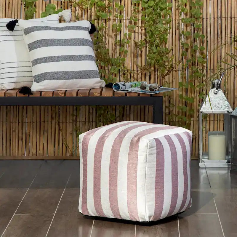Pouffe Carré Moelleux d'Intérieur/d'Extérieur de 45 x 45 cm