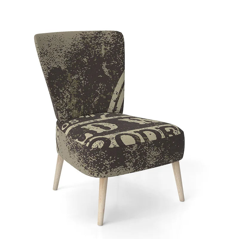 Fauteuil d'appoint rembourré de style rodéo « Far West » – Style ferme moderne (avec accoudoirs)