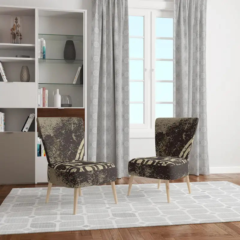Fauteuil d'appoint rembourré de style rodéo « Far West » – Style ferme moderne (avec accoudoirs)