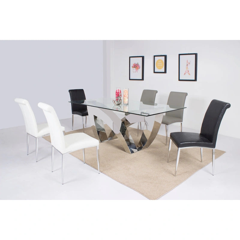 Chaises d'appoint cantilever rembourrées modernes (lot de 4)