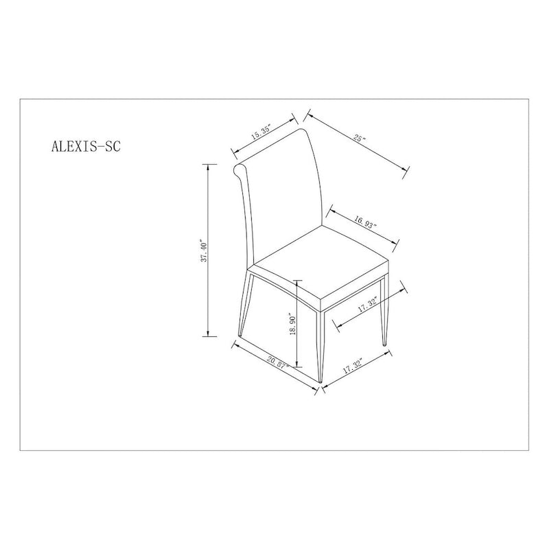 Chaises d'appoint cantilever rembourrées modernes (lot de 4)