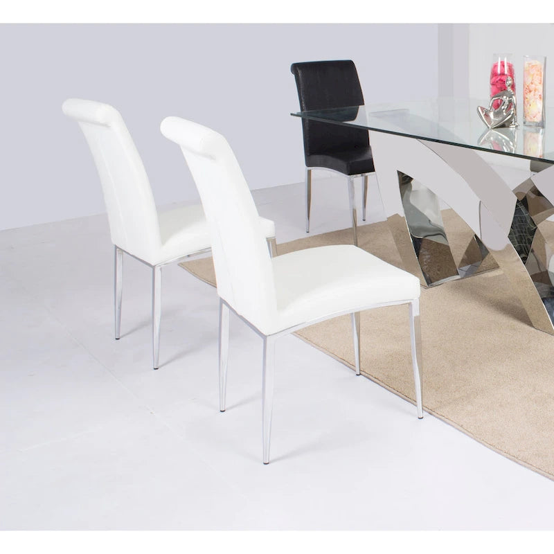 Chaises d'appoint cantilever rembourrées modernes (lot de 4)