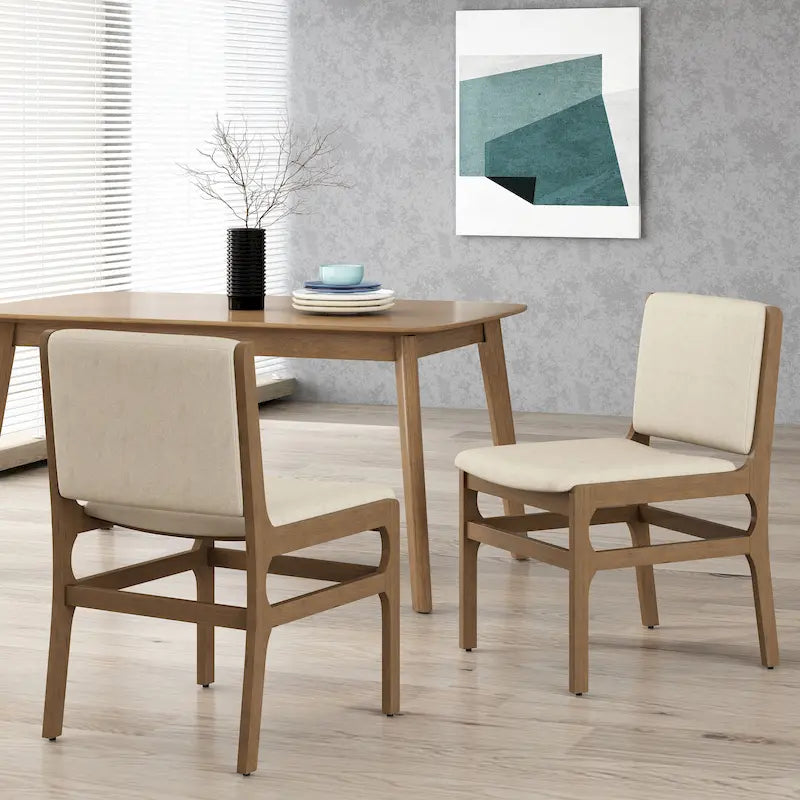 Chaises de salle à manger rembourrées - deux chaises par ensemble