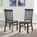 Steve Silver Ralston Two-Tone Ebony and Driftwood Dining Chair,Set of 2
