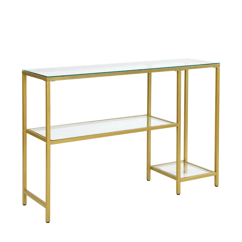 Console d'entrée avec étagère — Doré