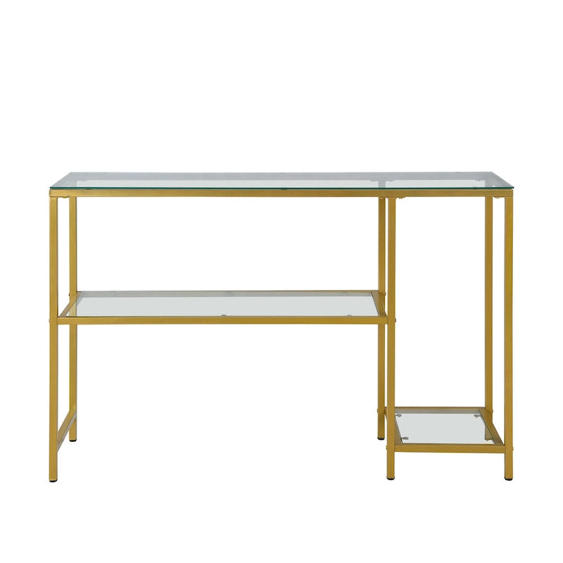 Console d'entrée avec étagère — Doré