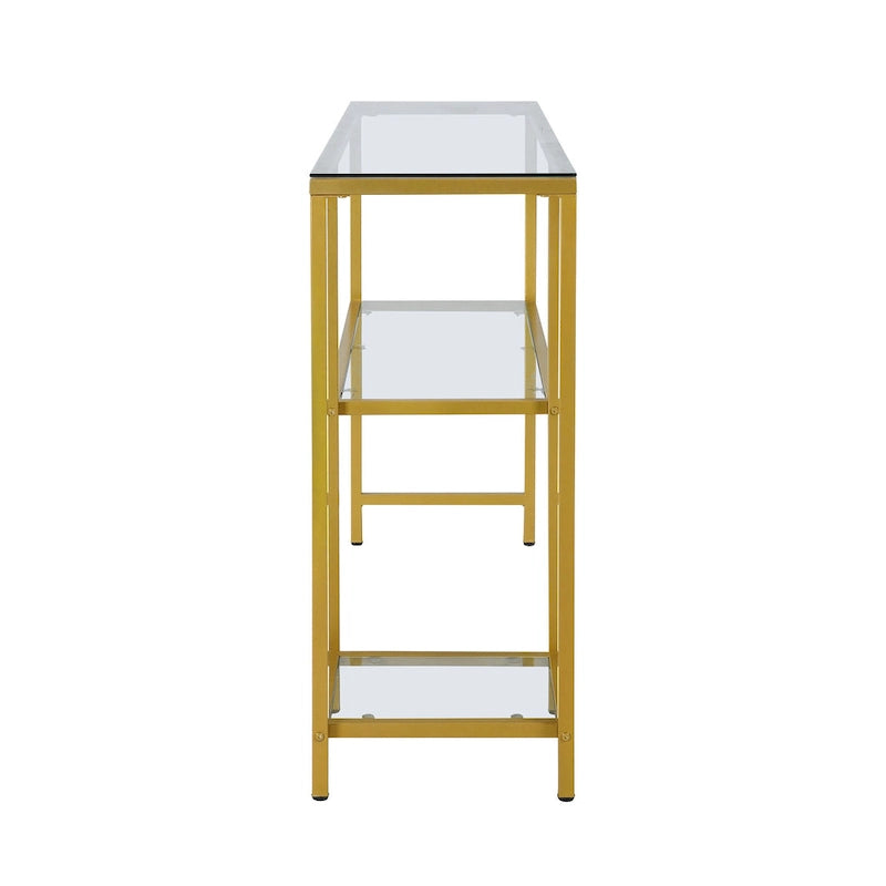Console d'entrée avec étagère — Doré