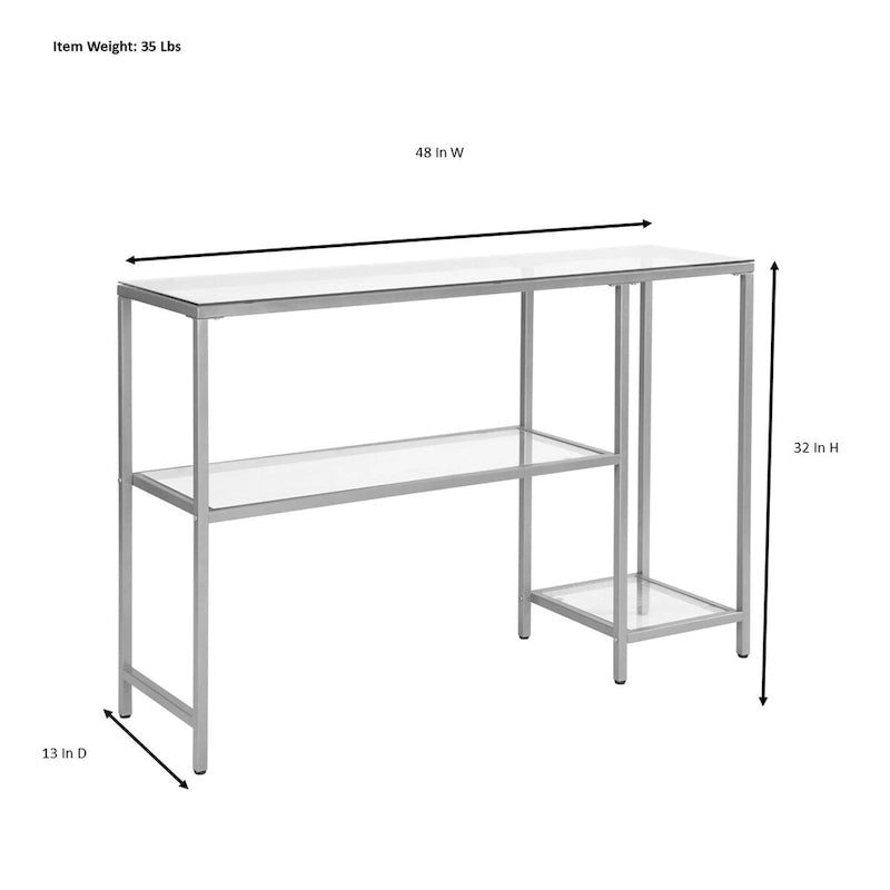 Console d'entrée avec étagère — Doré