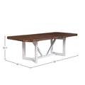 Table à manger en bois bicolore — Marron et blanc