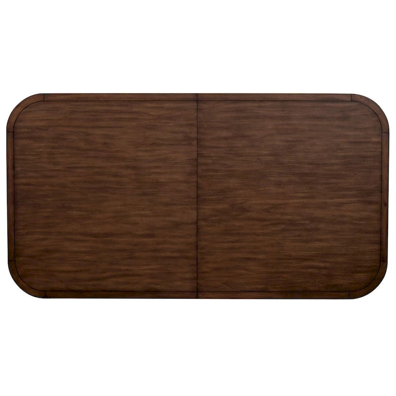 Table à manger en bois bicolore — Marron et blanc