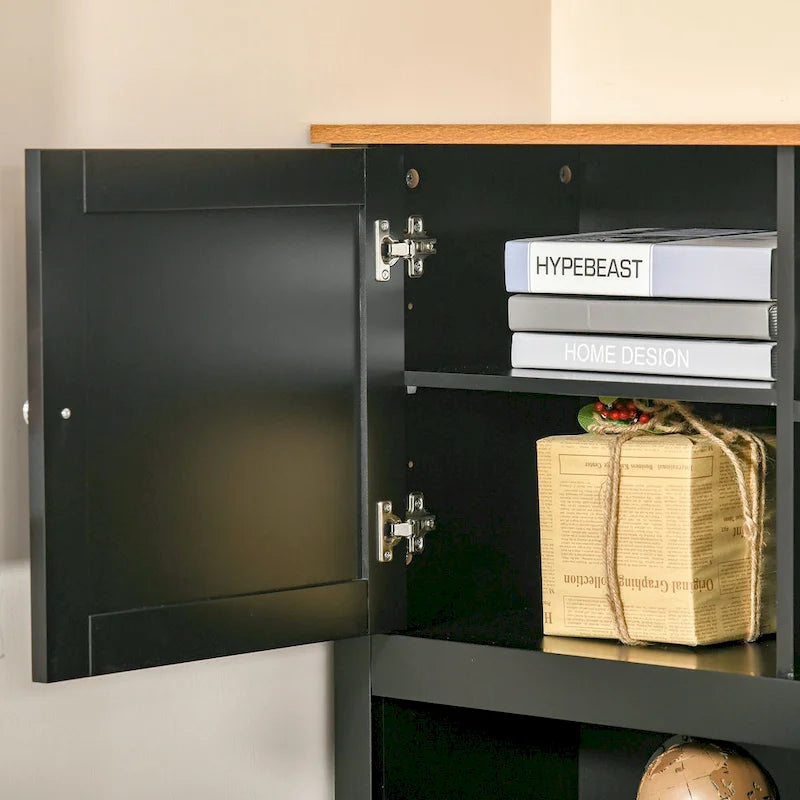 Bureau d'angle en L (avec étagères) — Bureau d'ordinateur / Poste de travail