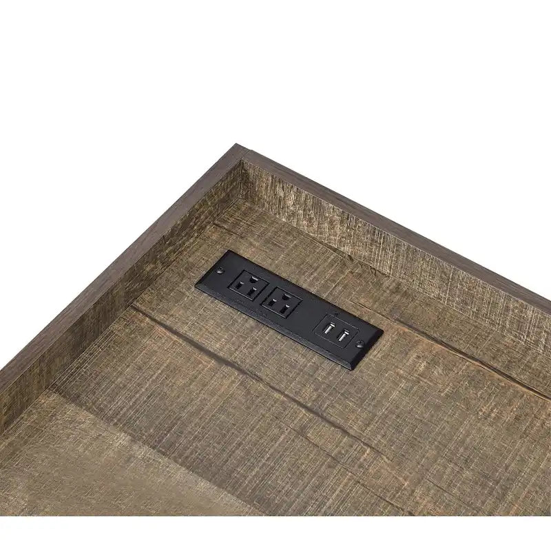 Bureau d'ordinateur en acier de 63 pouces avec ports USB