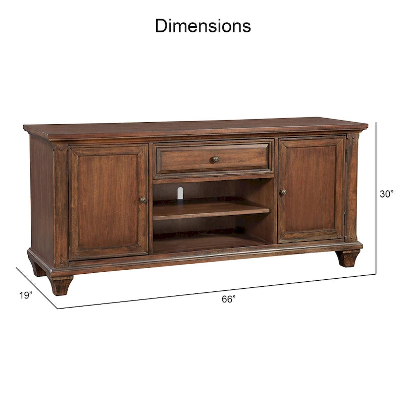 Meuble TV en bois de cerisier Country de 168 cm – 168 cm de large