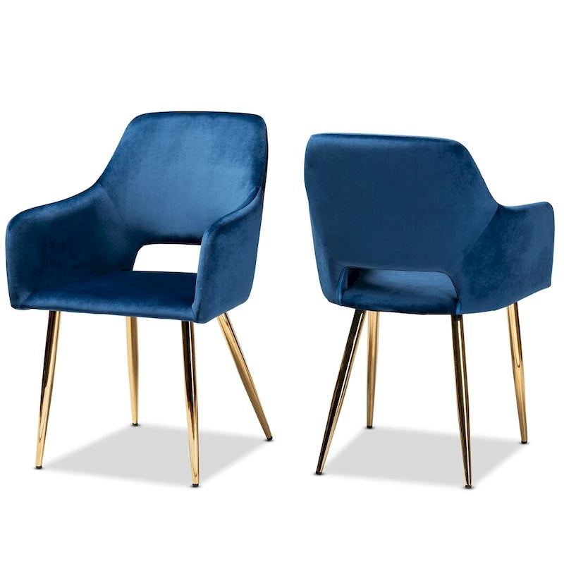 Ensemble de deux chaises rembourrées