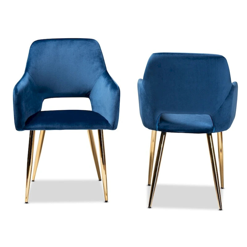 Ensemble de deux chaises rembourrées