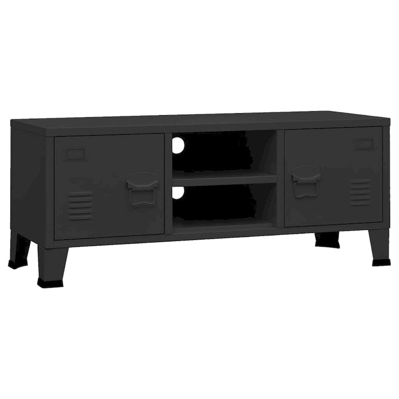 Meuble TV XL/Meuble TV bas/Meuble d'appoint/Meuble TV/Meuble home cinéma/Armoire/Meuble en métal - 41.3 x 13.8 x 16.5