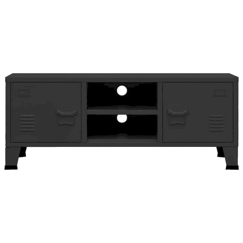 Meuble TV XL/Meuble TV bas/Meuble d'appoint/Meuble TV/Meuble home cinéma/Armoire/Meuble en métal - 41.3 x 13.8 x 16.5