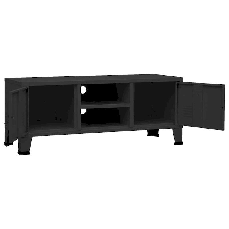 Meuble TV XL/Meuble TV bas/Meuble d'appoint/Meuble TV/Meuble home cinéma/Armoire/Meuble en métal - 41.3 x 13.8 x 16.5