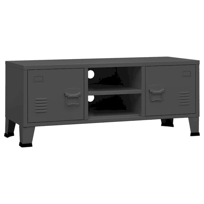 Meuble TV XL/Meuble TV bas/Meuble d'appoint/Meuble TV/Meuble home cinéma/Armoire/Meuble en métal - 41.3 x 13.8 x 16.5