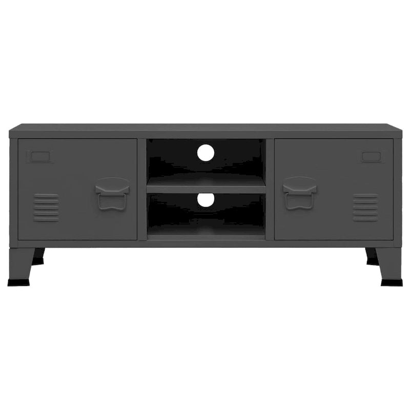 Meuble TV XL/Meuble TV bas/Meuble d'appoint/Meuble TV/Meuble home cinéma/Armoire/Meuble en métal - 41.3 x 13.8 x 16.5