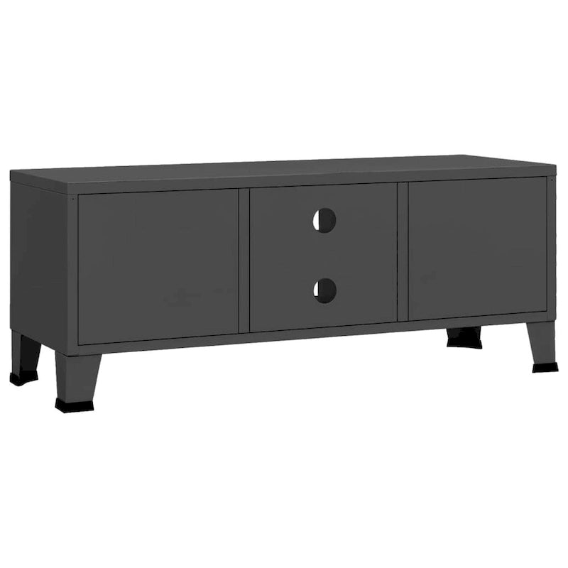 Meuble TV XL/Meuble TV bas/Meuble d'appoint/Meuble TV/Meuble home cinéma/Armoire/Meuble en métal - 41.3 x 13.8 x 16.5