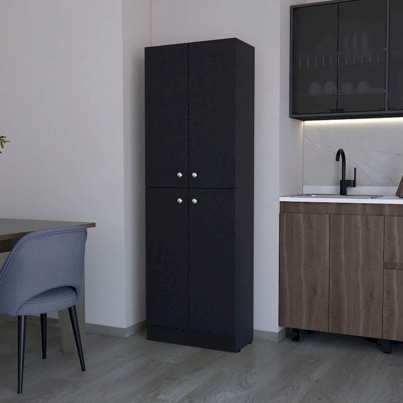 Meuble de rangement 4 portes à 5 niveaux avec étagères dissimulées — Aucune donnée disponible
