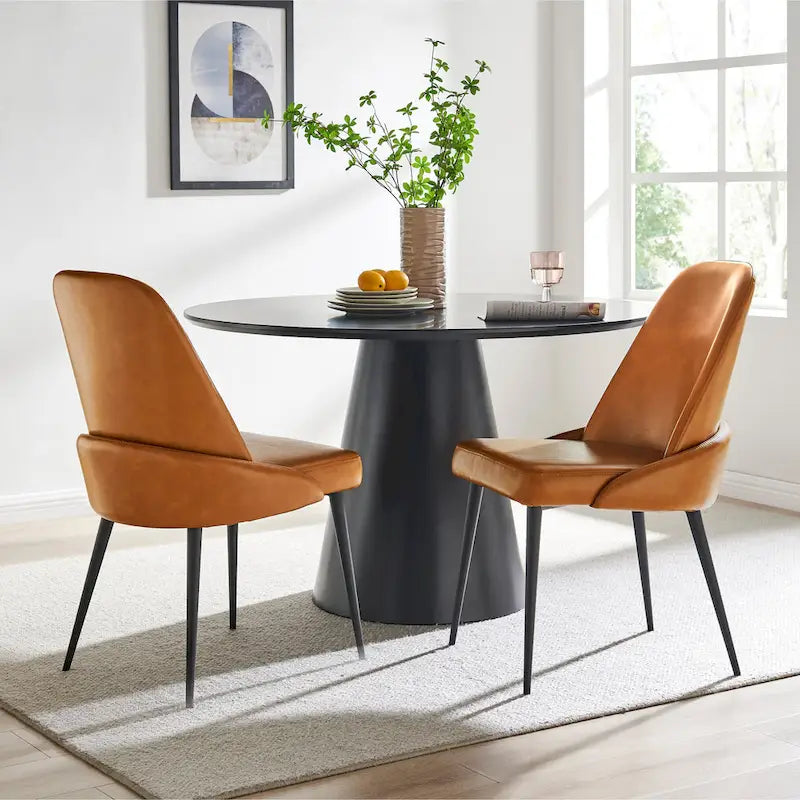 Chaises de salle à manger en cuir PU (Lot de 2)