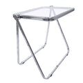 Table d'appoint pliante carrée en plastique avec cadre en fer