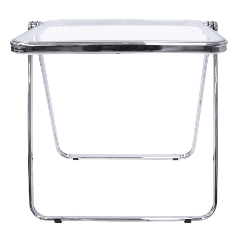 Table d'appoint pliante carrée en plastique avec cadre en fer