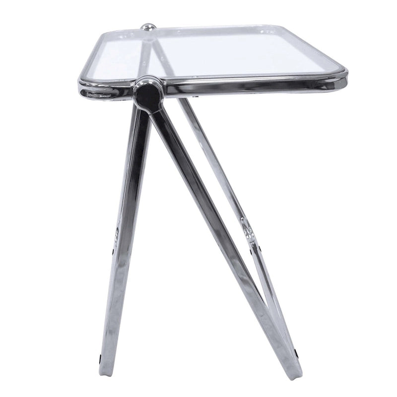 Table d'appoint pliante carrée en plastique avec cadre en fer