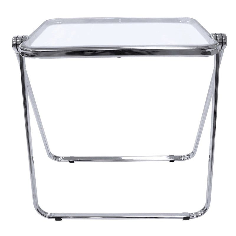 Table d'appoint pliante carrée en plastique avec cadre en fer