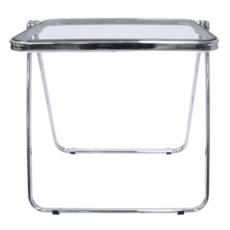 Table d'appoint pliante carrée en plastique avec cadre en fer