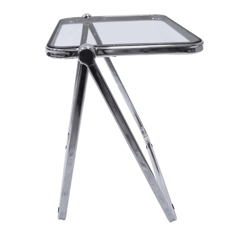 Table d'appoint pliante carrée en plastique avec cadre en fer