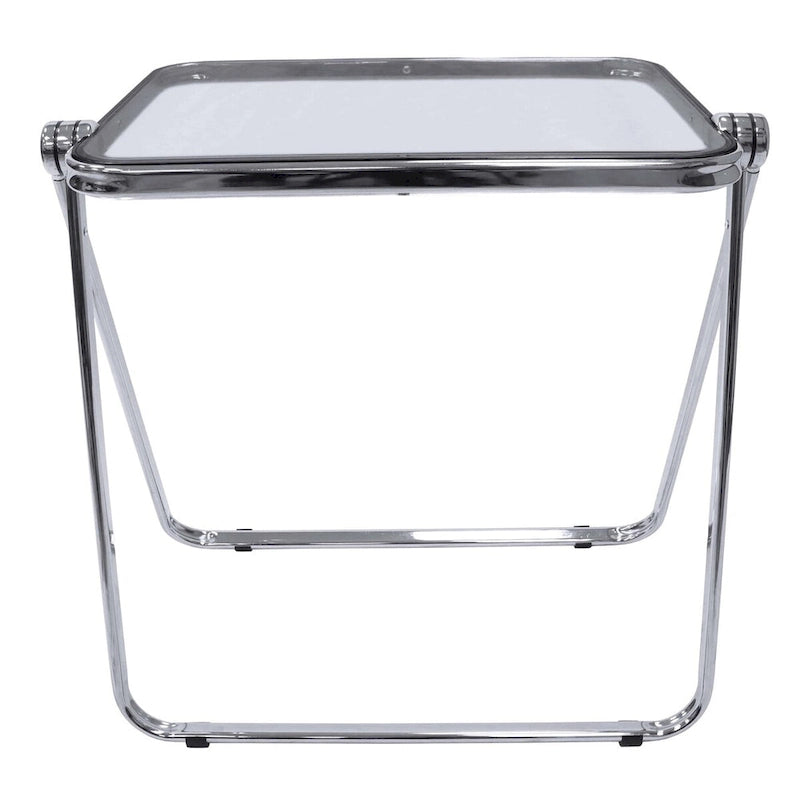 Table d'appoint pliante carrée en plastique avec cadre en fer